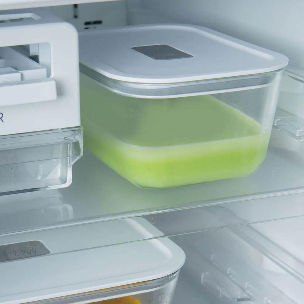 12 Potes Herméticos De Vidro 1,2l Branco Fresh Lock Ou Para Geladeira Freezer Forno
