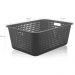 2 Caixas Organizadoras Grandes Organize Cestos Plásticos 40l Chumbo