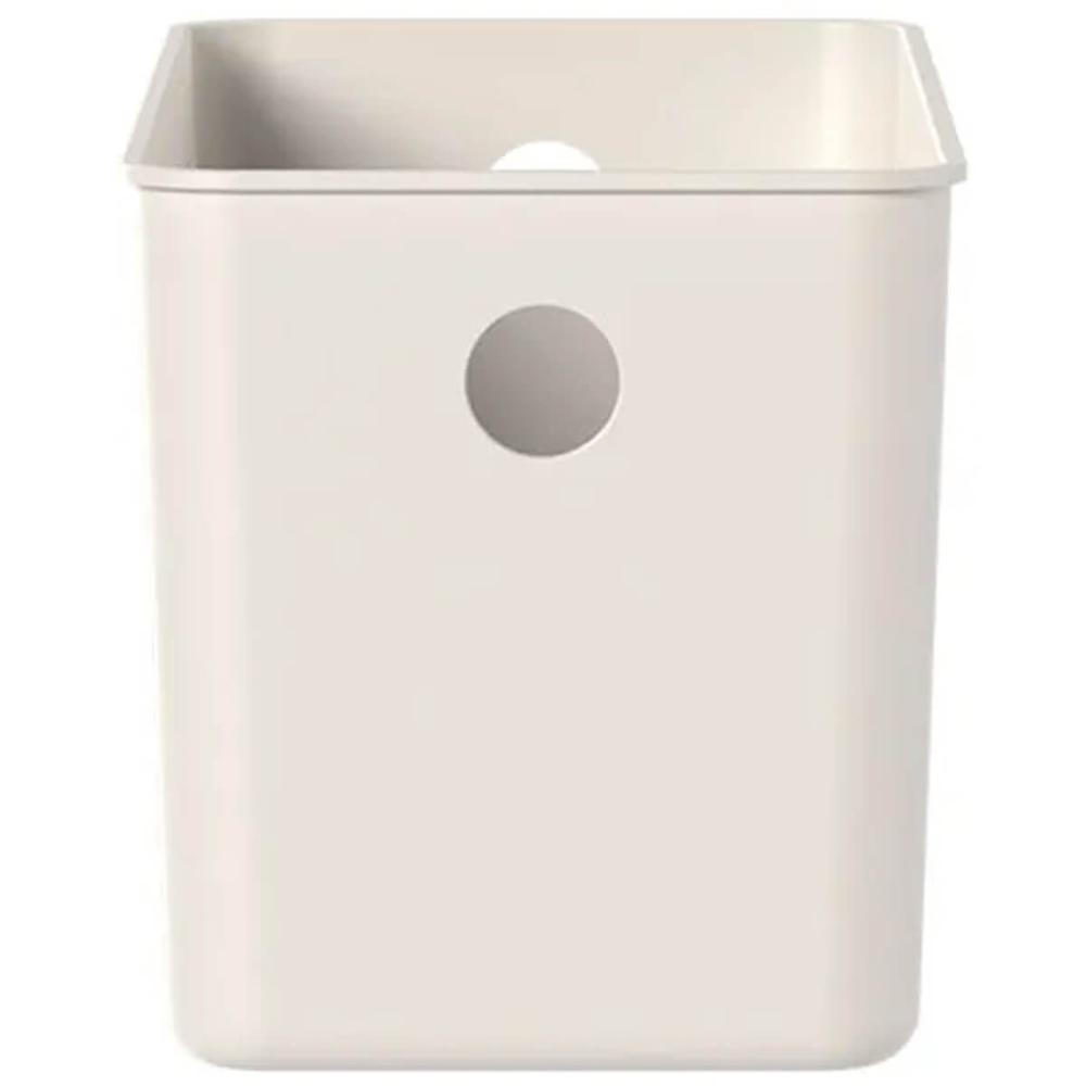 2 Cestos Organizadores 4,2L e 4,5L Multiuso Retangular Flow Bege Caixas Organizadoras Ou