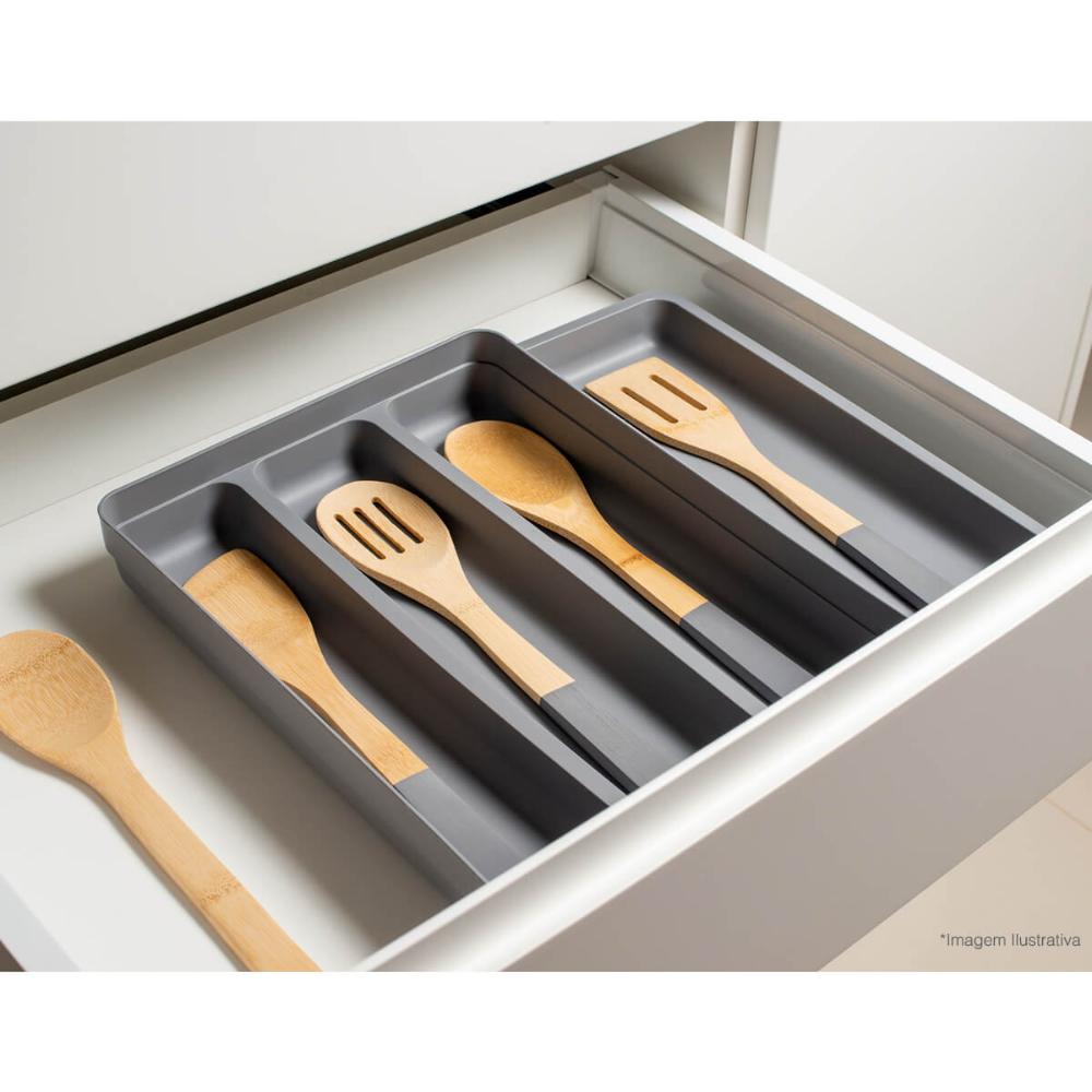 2 Organizador de Talheres Porta Talheres Gaveta Extensível P