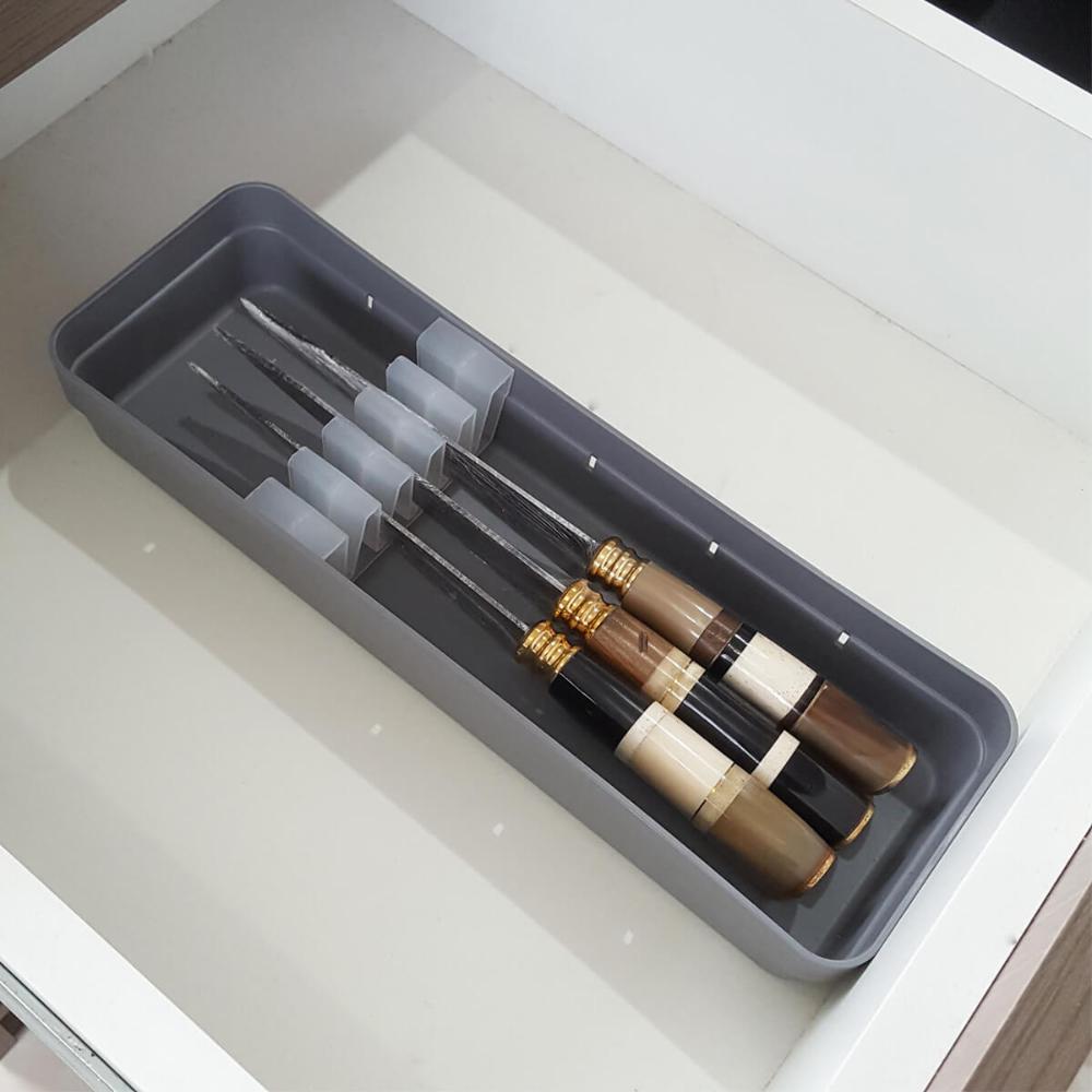 2 Organizador de Talheres Porta Talheres Gaveta Extensível P