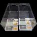 2 Organizadores Empilháveis Caixas Organizadoras Closet Geladeira Clear Natural