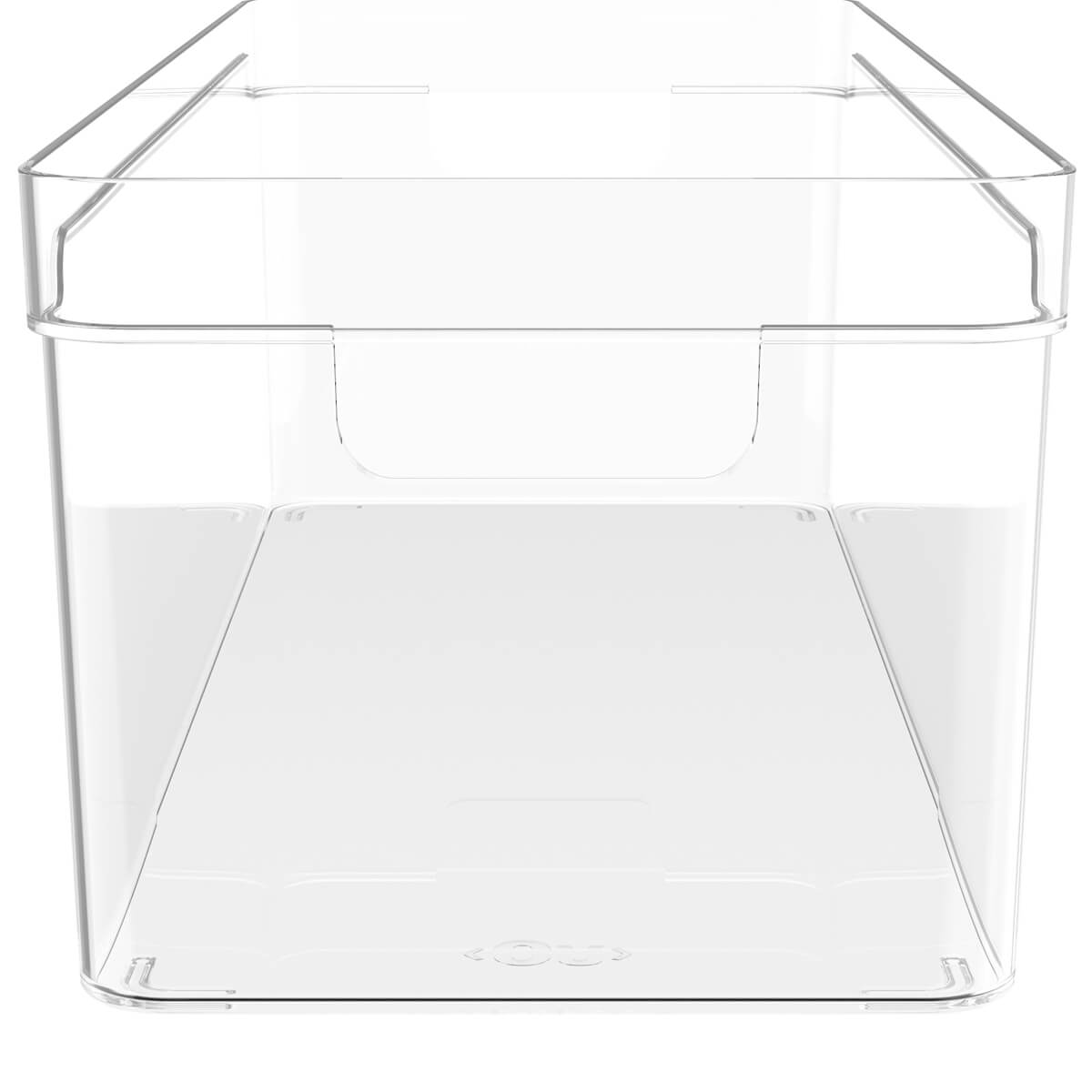 2 Organizadores Empilháveis Caixas Organizadoras Closet Geladeira Clear Natural