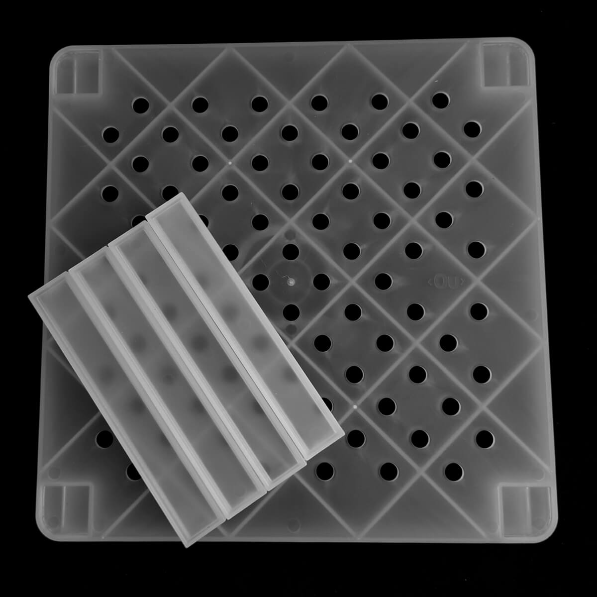 2 Organizadores de Armário Prateleiras Empilhável Triangular Quadrado Natural