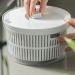 2 Secadores de Saladas Ou 5,5L Branco Centrifuga Legumes Clear Fresh com Escorredor