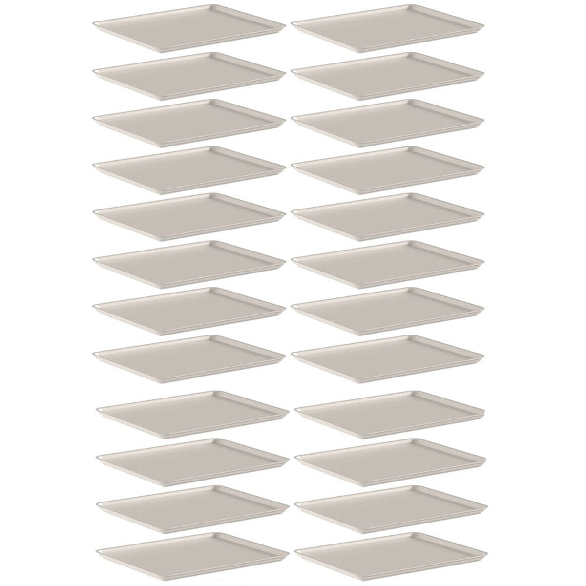 24 Bandejas Servir Restaurante 27x22cm Ou Fast Food Lanchonete Hotel Buffet Self Service