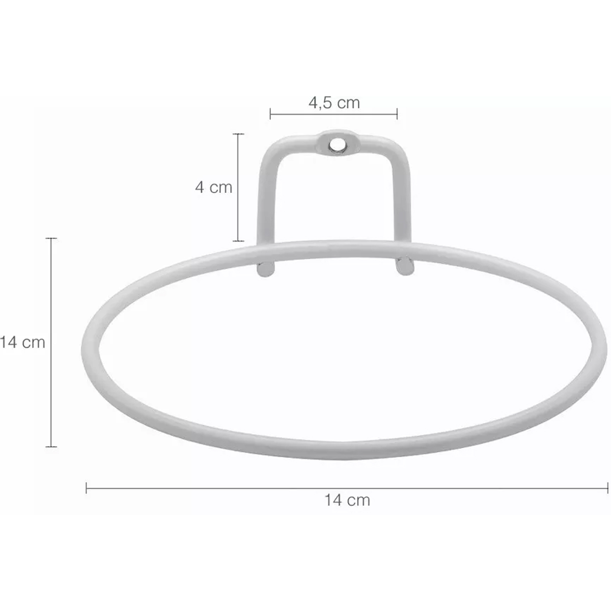 3 Suportes Aço Epóxi Para Vaso Médio De Flor Jardim Parede