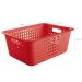 4 Caixas Organizadoras Grande Organize Cesto Plástico 14,5 Litros Vermelho