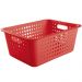 4 Caixas Organizadoras Grande Organize Cesto Plástico 14,5 Litros Vermelho