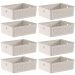 8 Caixas Organizadoras Multiuso Flow Bege 12L Ou Cestos Plásticos Lavanderia Closet