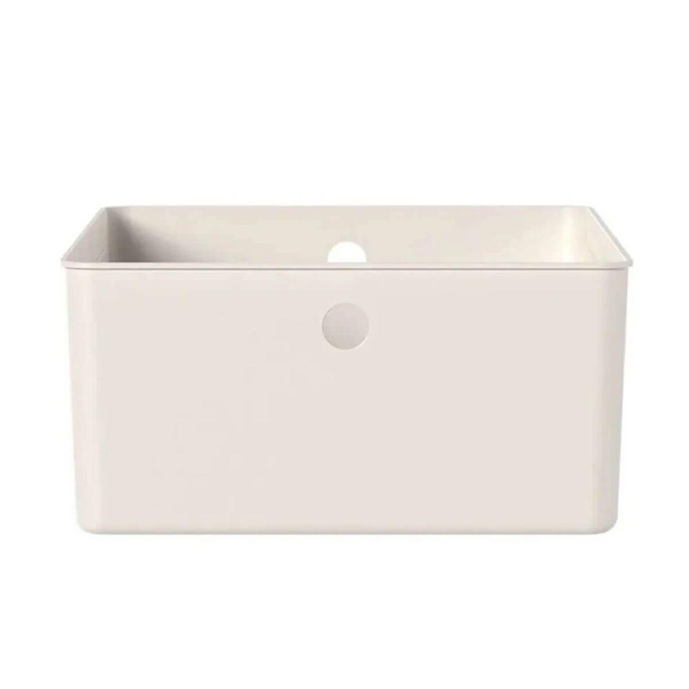 8 Caixas Organizadoras Multiuso Flow Bege 12L Ou Cestos Plásticos Lavanderia Closet