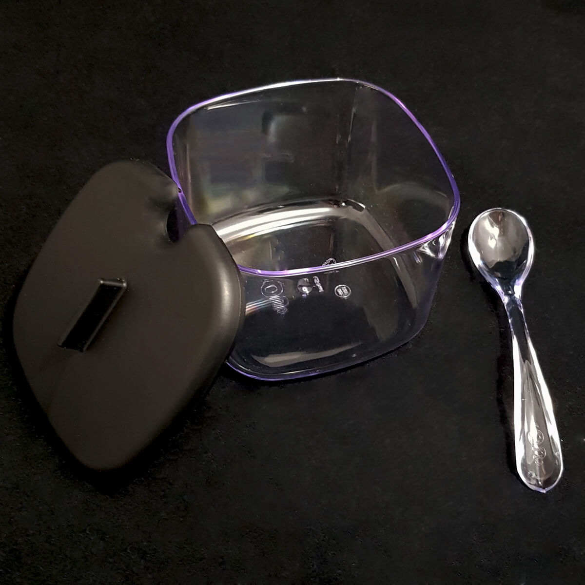 Açucareiro Com Tampa E Colher Para Servir Porta Açúcar Cozinha Preto
