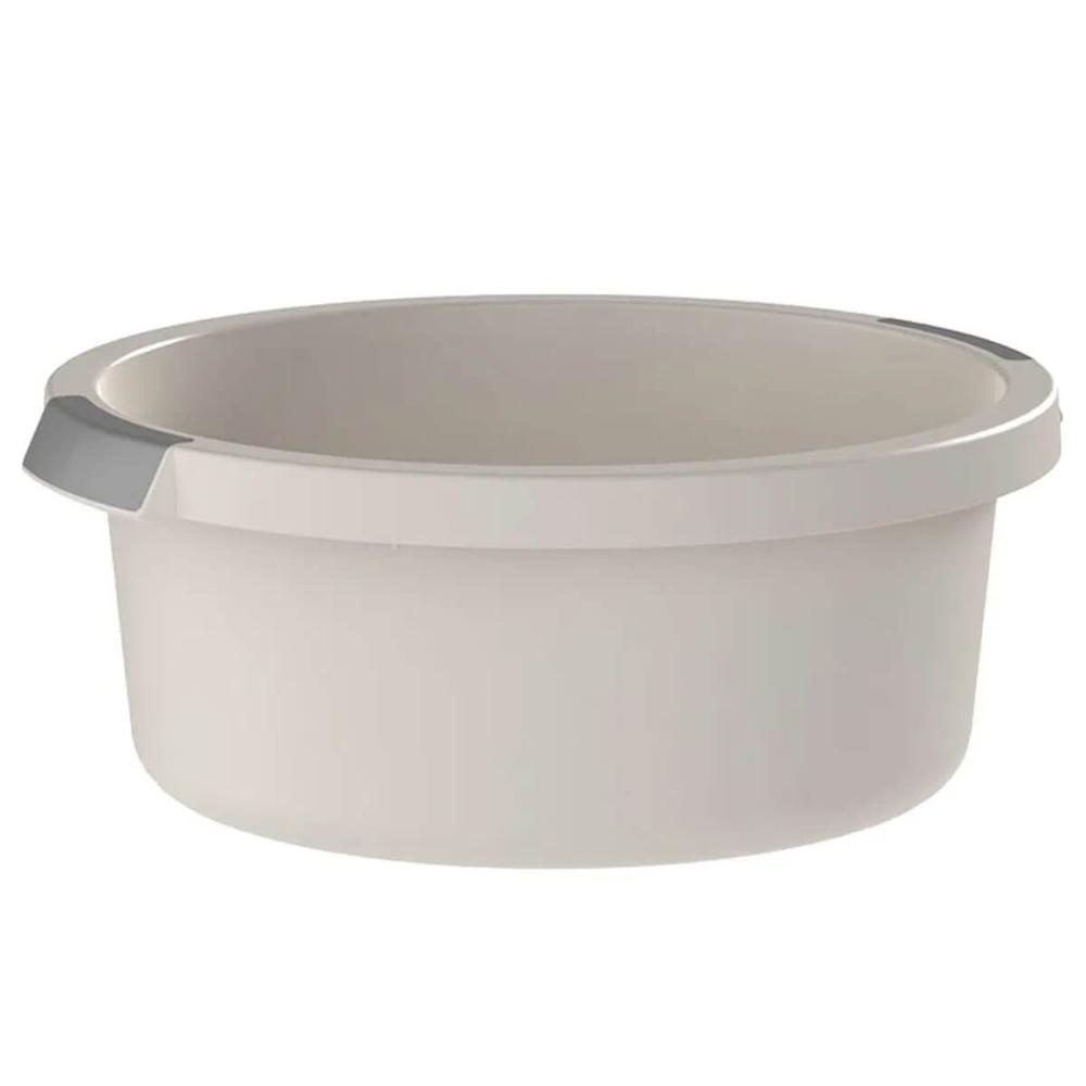 Bacia Flow 5L Bege Ou com Pega Ergonômica e Gradação de Litros Lavanderia Limpeza