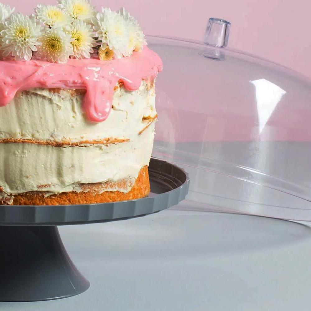 Cúpula Para Prato De Bolo Natural Tampa De Acrílico Cúpula D