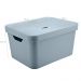 Caixa Organizadora 32L Organizador De Brinquedos Tampa Cube Azul Glacial