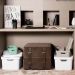 Caixa Organizadora Grande Para Closet 10L Com Tampa Nordi Bege