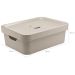 Caixa Organizadora Grande Para Closet 10L Com Tampa Nordi Bege