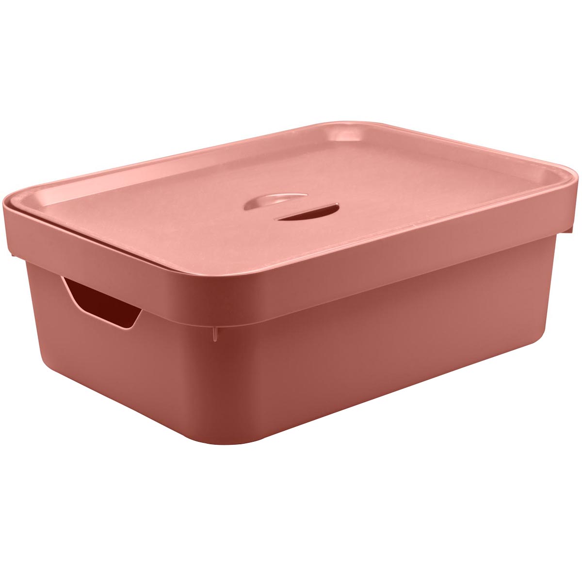 Caixa Organizadora Grande Para Closet 10l Com Tampa Nordi Terracota
