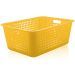 Caixa Organizadora Maxi Grande Organize Cesto Plástico 40l Amarelo