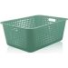 Caixa Organizadora Maxi Grande Organize Cesto Plástico 40l Verde Menta