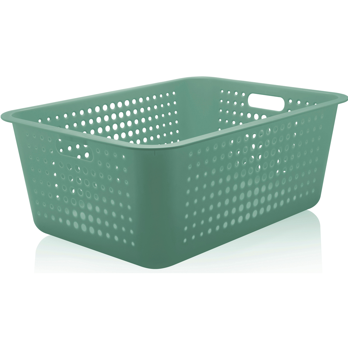 Caixa Organizadora Maxi Grande Organize Cesto Plástico 40l Verde Menta