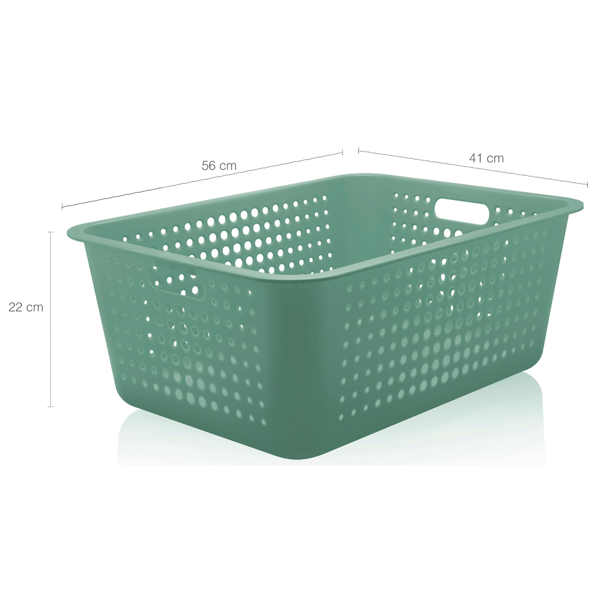 Caixa Organizadora Maxi Grande Organize Cesto Plástico 40l Verde Menta