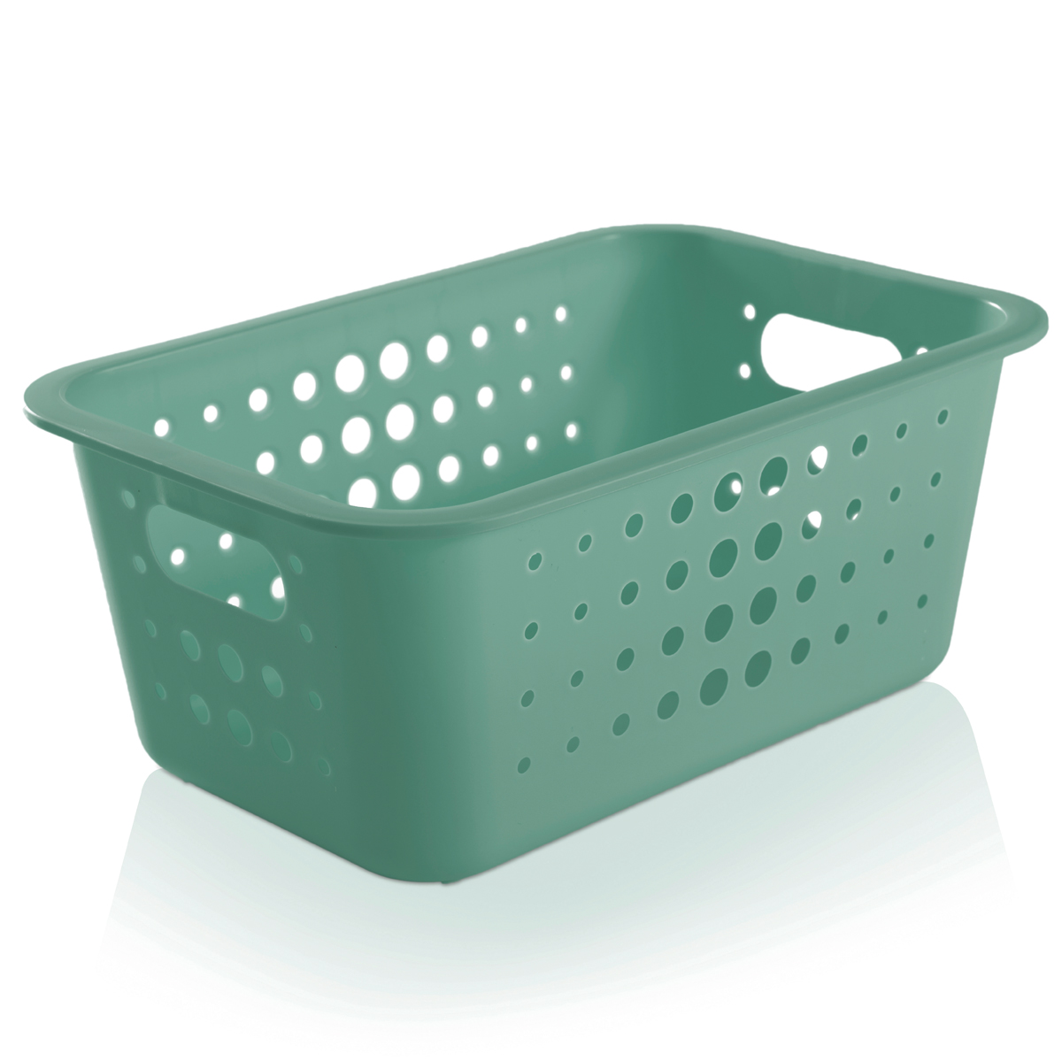 Caixa Organizadora Plástico 5l Casa Organize Cesto Closet Verde Menta