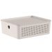 Caixa Organizadora com Tampa Ou Bege 27x22x9cm Cesto Organiz