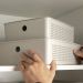 Caixa Organizadora com Tampa Ou Bege 27x22x9cm Cesto Organiz