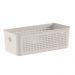 Cesto Organizador 27x12x9cm Flow Bege Caixa Organizadora 3L Lavanderia Banheiro