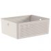 Cesto Organizador Multiuso Bege Flow 34x27x13cm Ou 12L Lavanderia Closet Banheiro