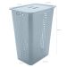 Cesto Para Roupas Organizador Lavanderia 47 Litros Plástico Azul Glacial