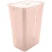 Cesto Para Roupas Organizador Lavanderia 47 Litros Plástico Rosa Nude