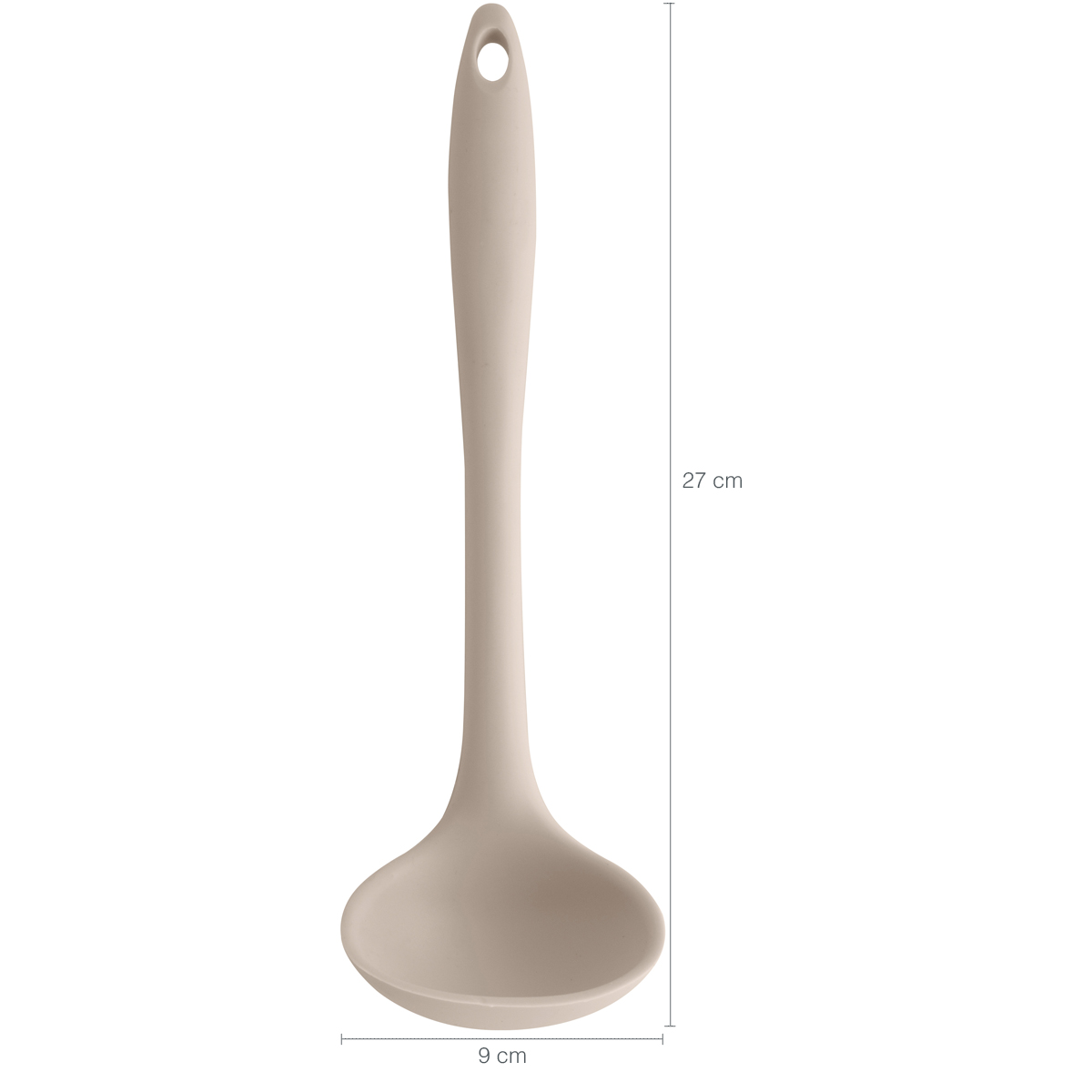 Concha De Silicone Utensílio Cozinha Talher Sopa Feijão OU Bege