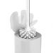 Conjunto 2 Escovas Sanitárias com Suportes para Banheiro Lavabo Polipropileno Dual OU Branco