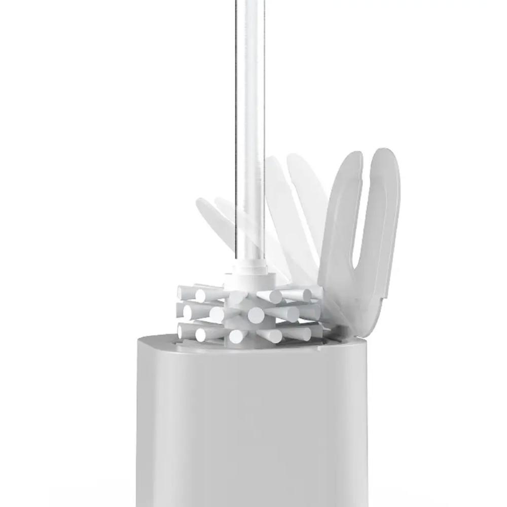 Conjunto 2 Escovas Sanitárias com Suportes para Banheiro Lavabo Polipropileno Dual OU Branco