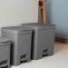 Conjunto 2 Lixeiras de Cozinha com Pedal e Aro Interno 12L e 20L OU Trium Chumbo