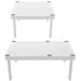 Conjunto 2 Prateleiras Organizadoras Para Armário Empilháveis Quadrada Retangular Branco