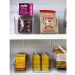 Conjunto 4 Organizadores de Prateleira Multiuso 30X15X7cm Caixa Organizadora Transparente Com Alças Clear OU.