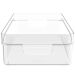 Conjunto 4 Organizadores de Prateleira Multiuso 30X15X7cm Caixa Organizadora Transparente Com Alças Clear OU.