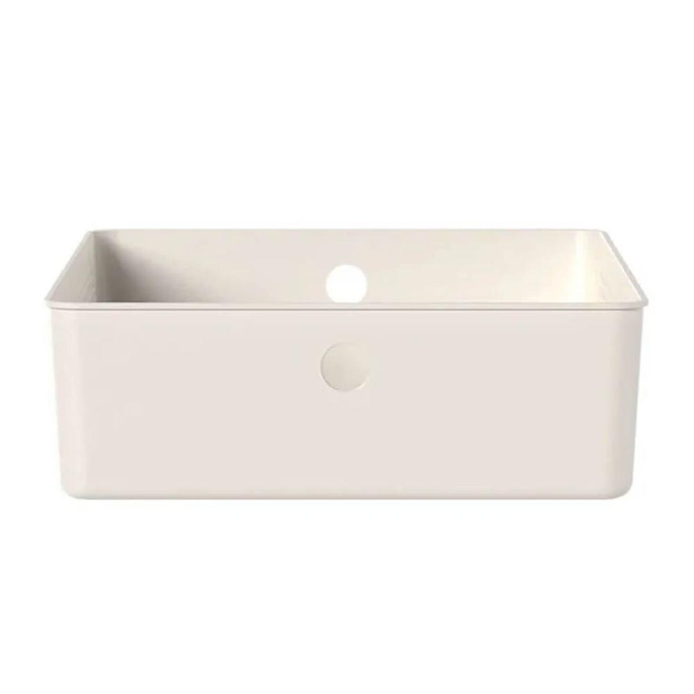 Conjunto 6 Cestos Organizadores 8,2L Flow Bege 34x27x9cm Lavanderia Banheiro Closet