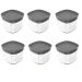 Conjunto 6 Potes Vedação Hermético 450ml Vedação Em Silicone Chumbo