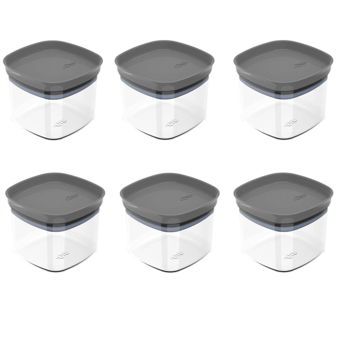 Conjunto 6 Potes Vedação Hermético 450ml Vedação Em Silicone Chumbo