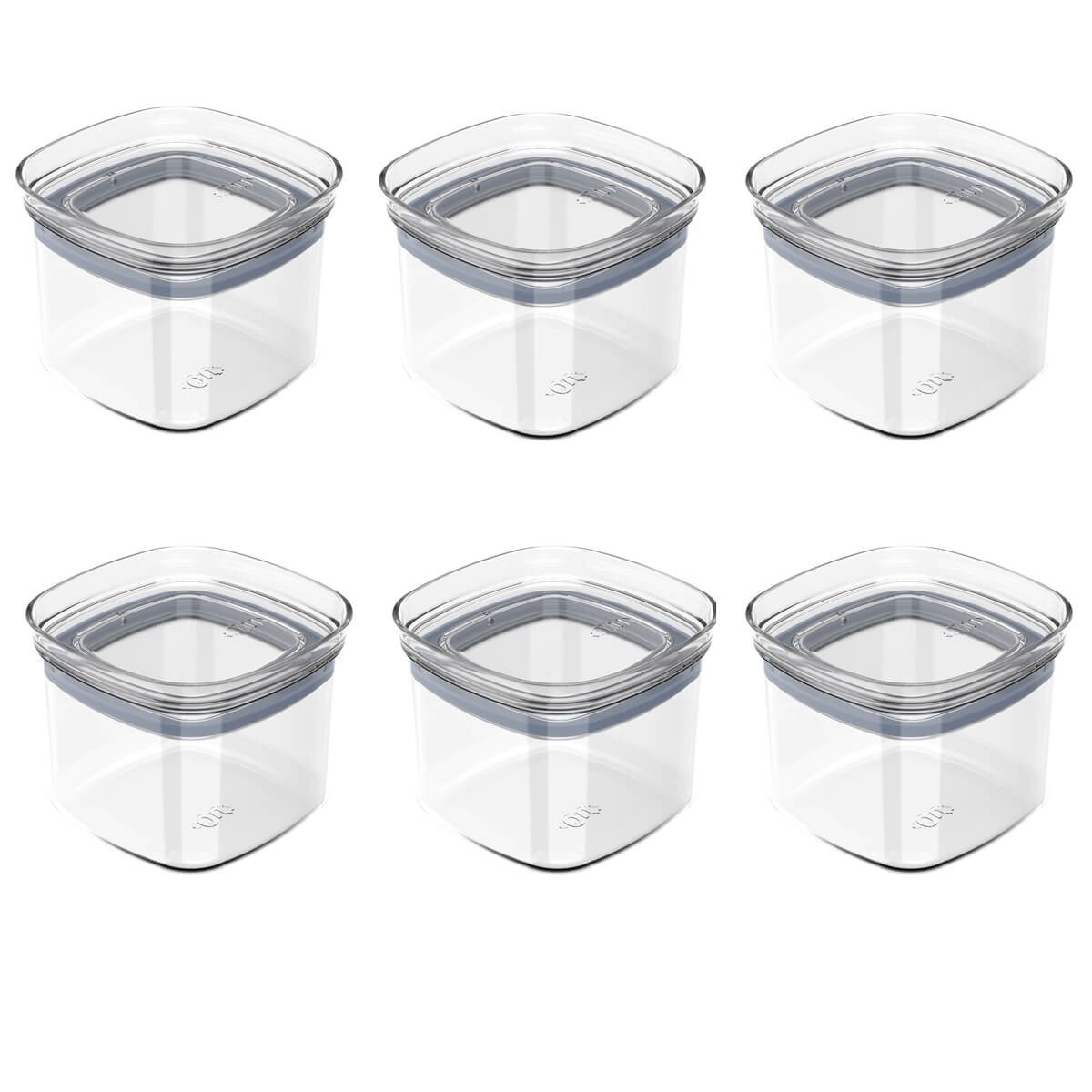 Conjunto 6 Potes Vedação Hermético 450ml Vedação Em Silicone Natural