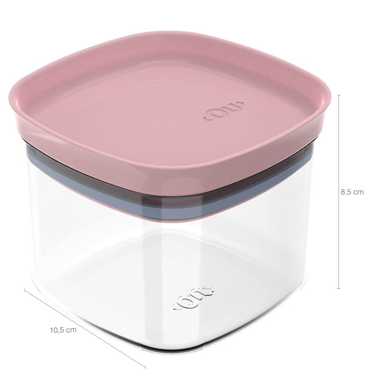 Conjunto 6 Potes Vedação Hermético 450ml Vedação Em Silicone Rosa