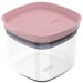 Conjunto 6 Potes Vedação Hermético 450ml Vedação Em Silicone Rosa