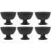Conjunto 6 Taças Para Sobremesa Luna 300ml Jogo De Sobremesa Preto
