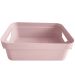 Conjunto 8 Caixas Organizadoras Cube Média 10,5L Plástico com Alças Laterais OU Rosé Nude