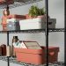 Conjunto 8 Caixas Organizadoras Cube Média 10,5L Plástico com Alças Laterais OU Terracota