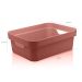 Conjunto 8 Caixas Organizadoras Cube Média 10,5L Plástico com Alças Laterais OU Terracota